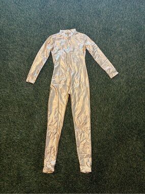 Kids Metallic Gold Bodysuit - L